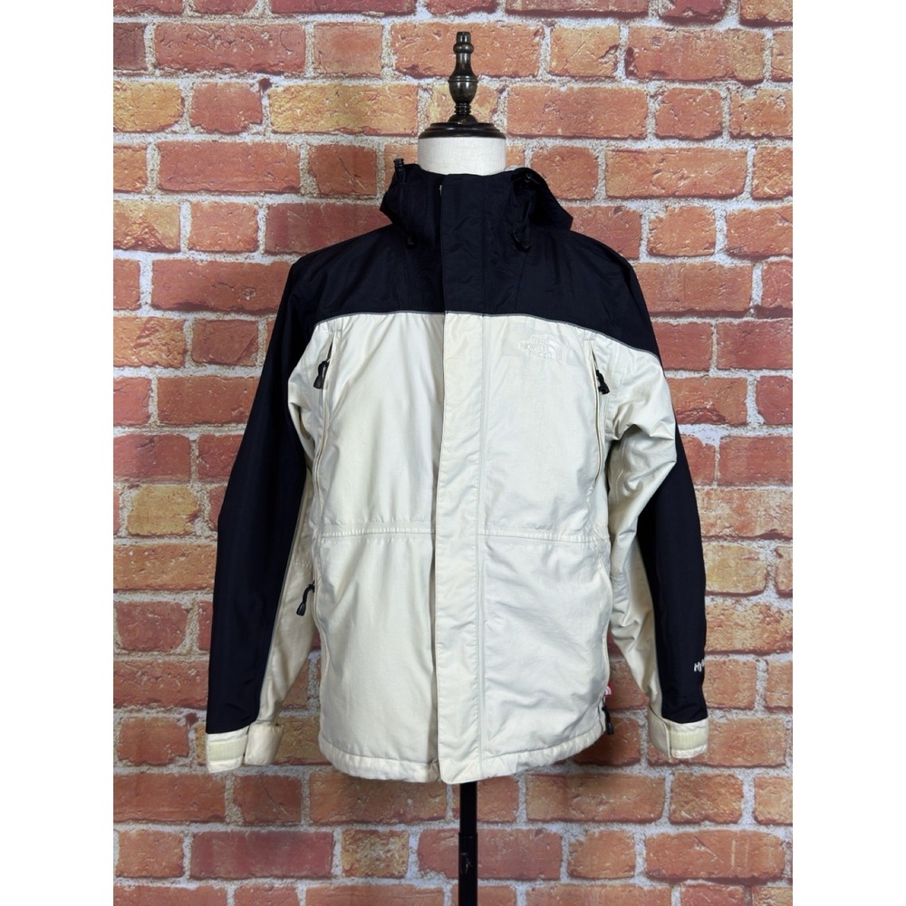 The North Face‎ Hyvent Mountain Parka Shell Jacket Men's Size Small Cream Black
